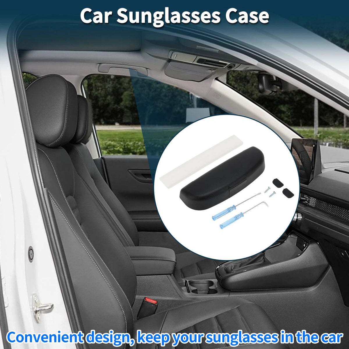 Sunglasses Case for Peugeot 308 (2014–2024) Eyeglasses Holder Storage Box