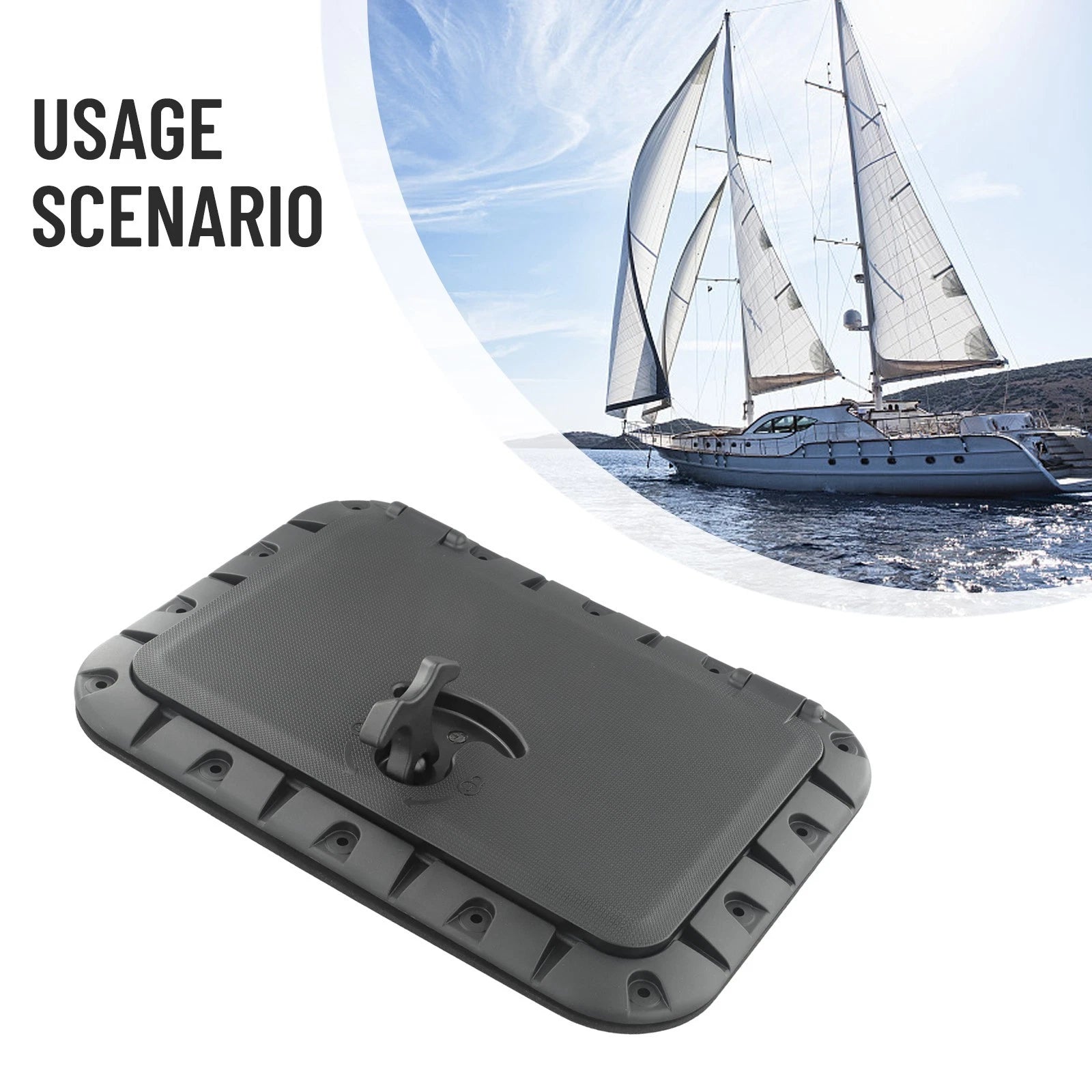 Square Hatch Plastic Plate Replacement for Marine Deck (35x25cm)