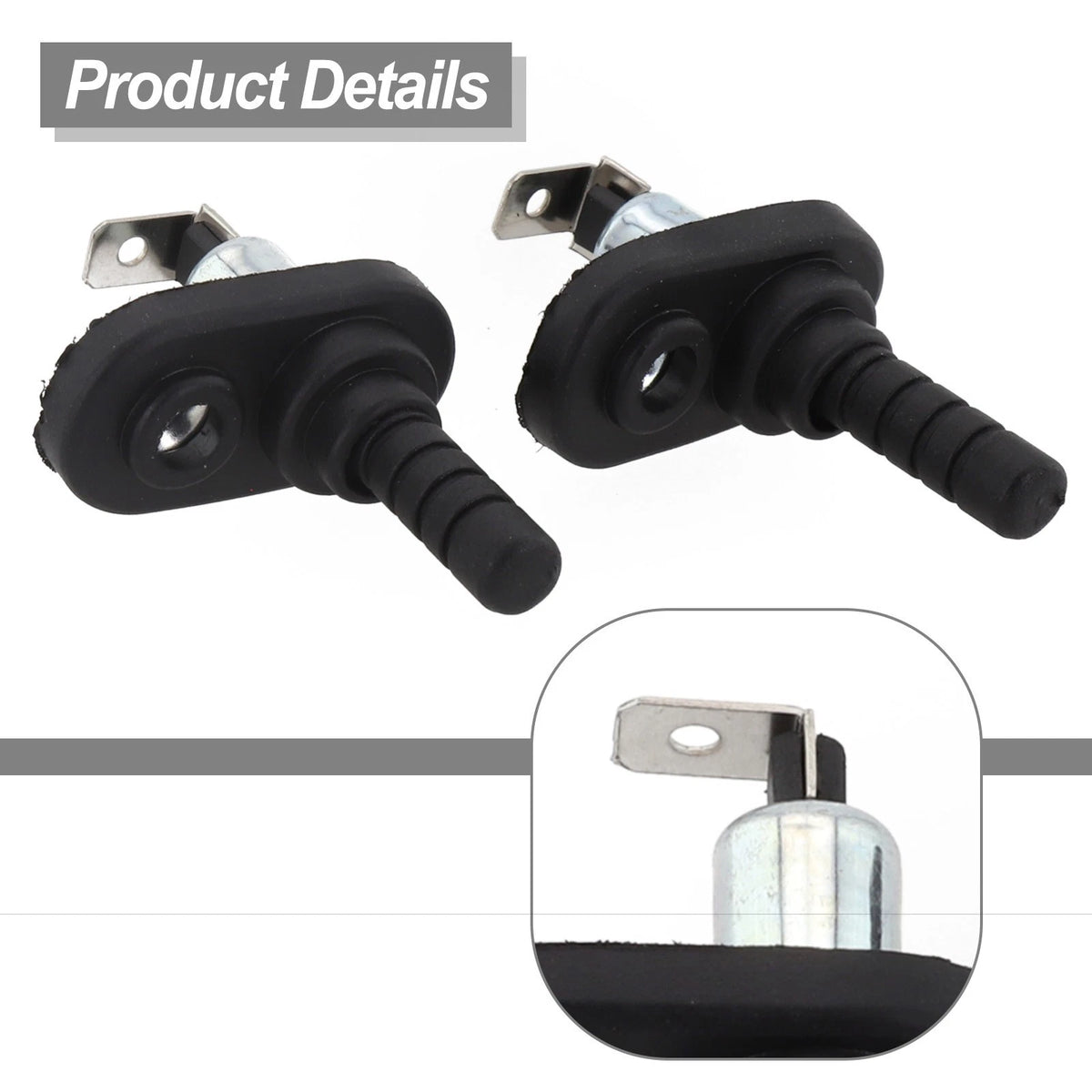 Flange Mount Pin Switch for Car Doors with Waterproof Rubber Boot