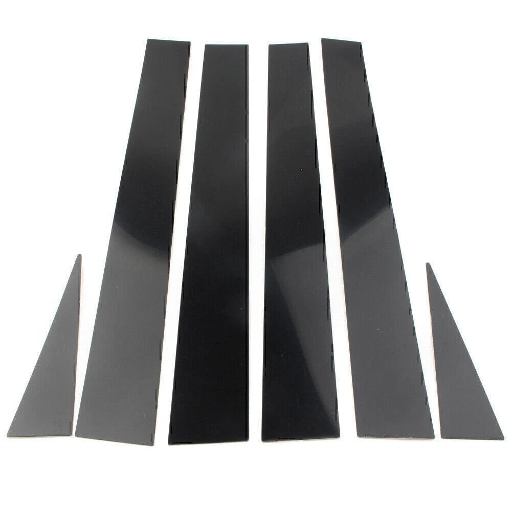 Set of 4 Pillar Post Door Panel Covers for Toyota Sienna (2004–2010) Black