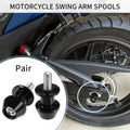 Swingarm Spools CNC 8mm Pair for Motorbike (Black) (2000–2024)
