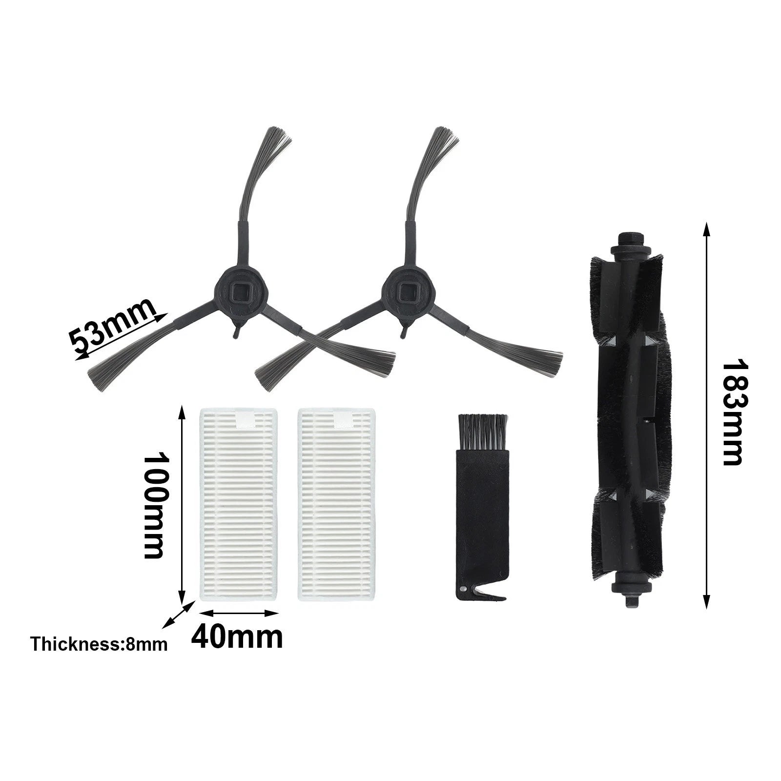 Main Brush Side Brush Filter Set for 360 S8 S8 Plus (2018–2021)