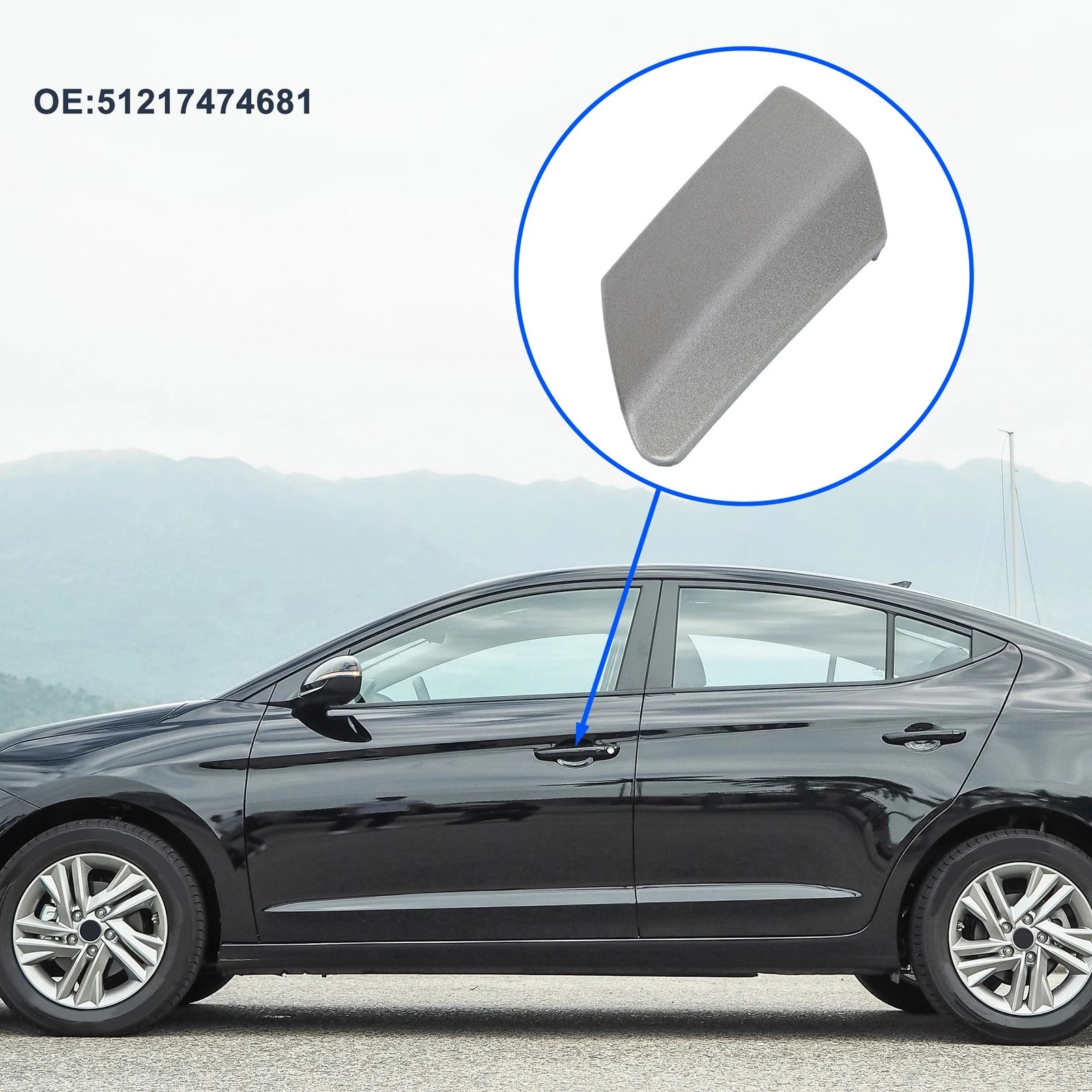 Front Left Door Handle Cover OEM Replacement for BMW 7-Series G11 (2017–2022)