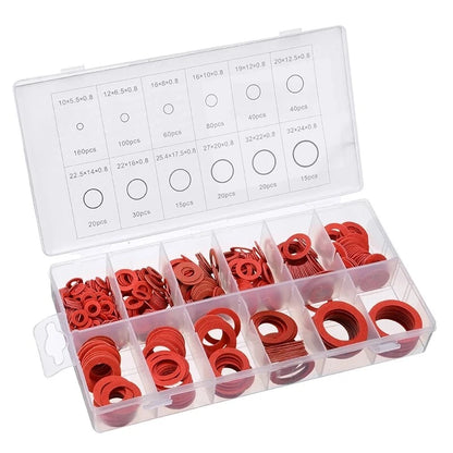 600Pcs Assorted Fiber Flat Washer Kit for Various Applications