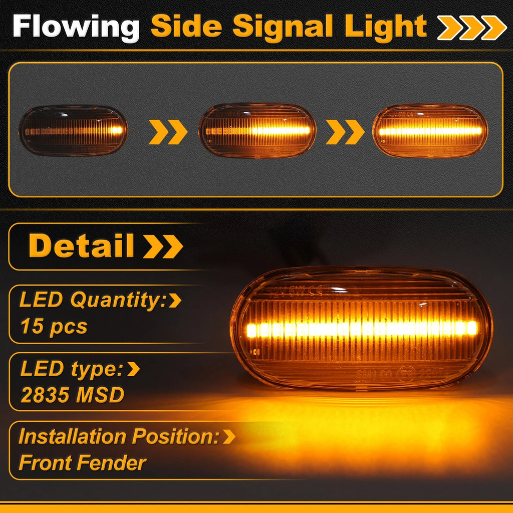 Side Marker Fender Light Front Left Replacement for Honda Civic (2009–2015)