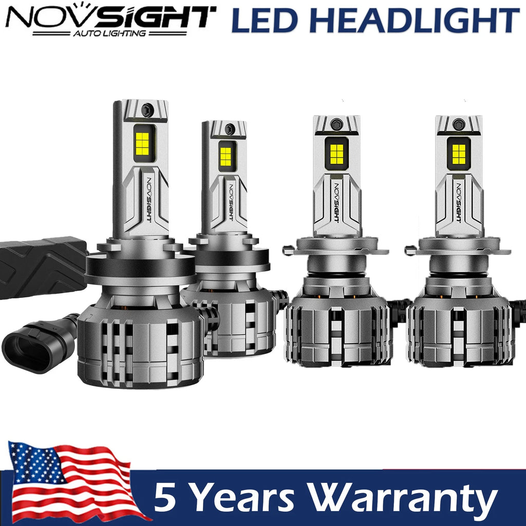 4X H7 H11 LED Headlight Bulbs for Conversion Kit (High/Low Beam)