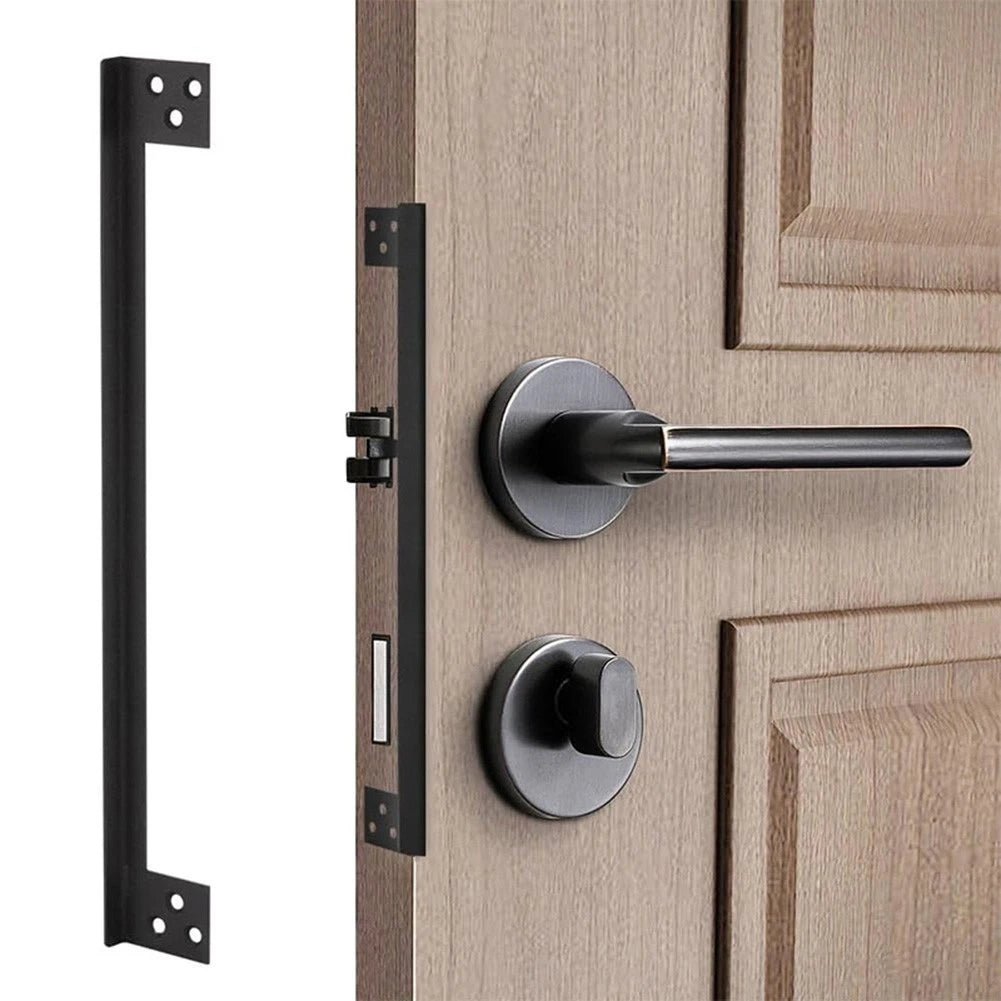 2X Door Latch Guard Plate L-Shaped 7in Stainless Steel for All Doors