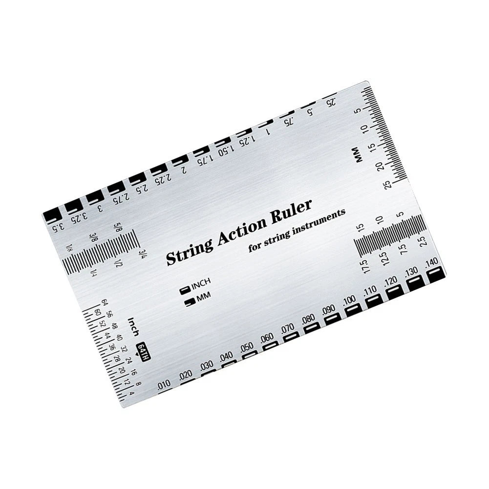 Iron String Clearance Ruler for Guitar Bass Setup (8.5x5.4cm)