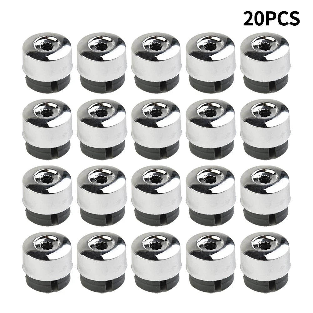 20X Electroplated Silver Tire Screw Caps for Audi Q7