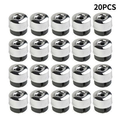 20X Electroplated Silver Tire Screw Caps for Audi Q7