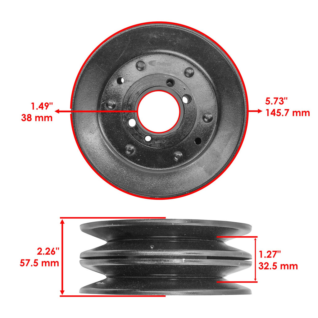 Deck Spindle Assembly with Pulley for Scag Tiger Cub Wildcat Cheetah (52") (2008–2018)