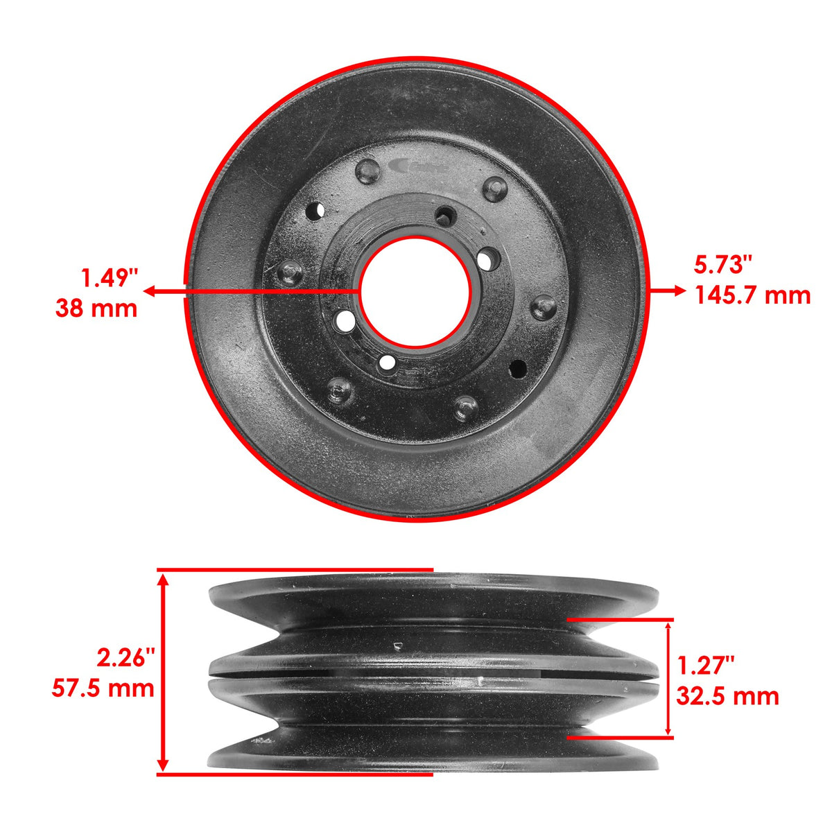 Deck Spindle Assembly with Pulley for Scag Tiger Cub Wildcat Cheetah (52") (2008–2018)