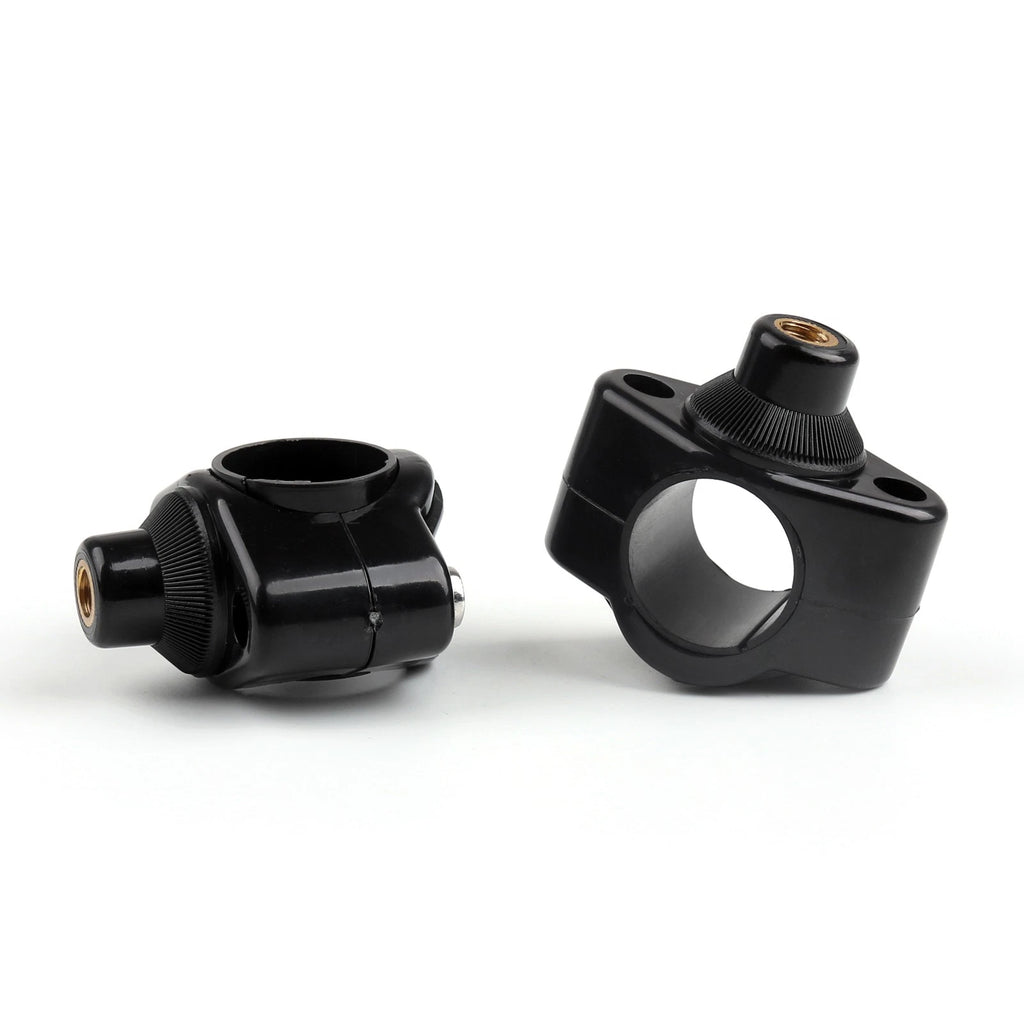 Set of 2 Windshield Mounting Hardware Handlebar Clamps for Universal (1" & 1 1/8")