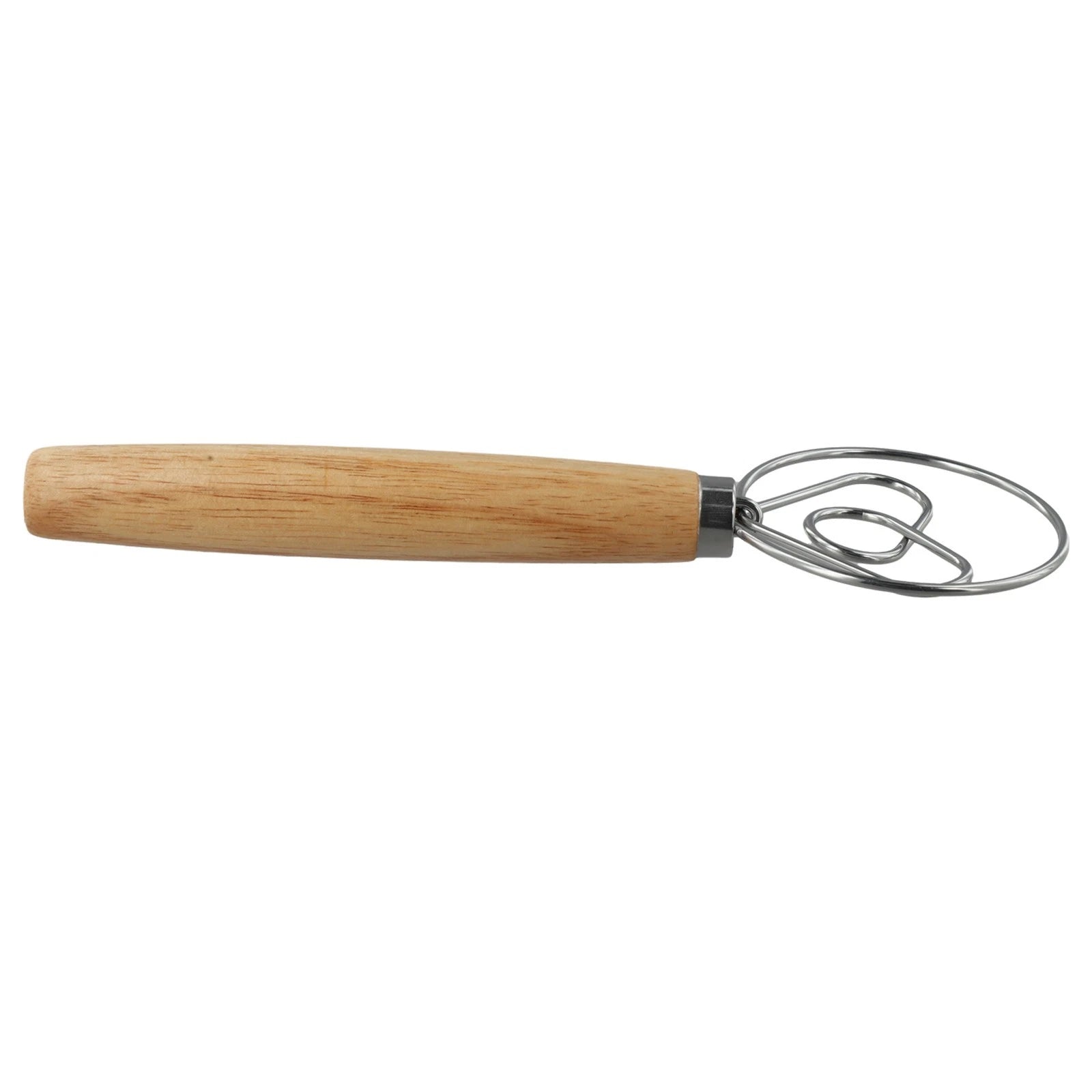 Dough Whisk with Wooden Grip for Efficient Mixing
