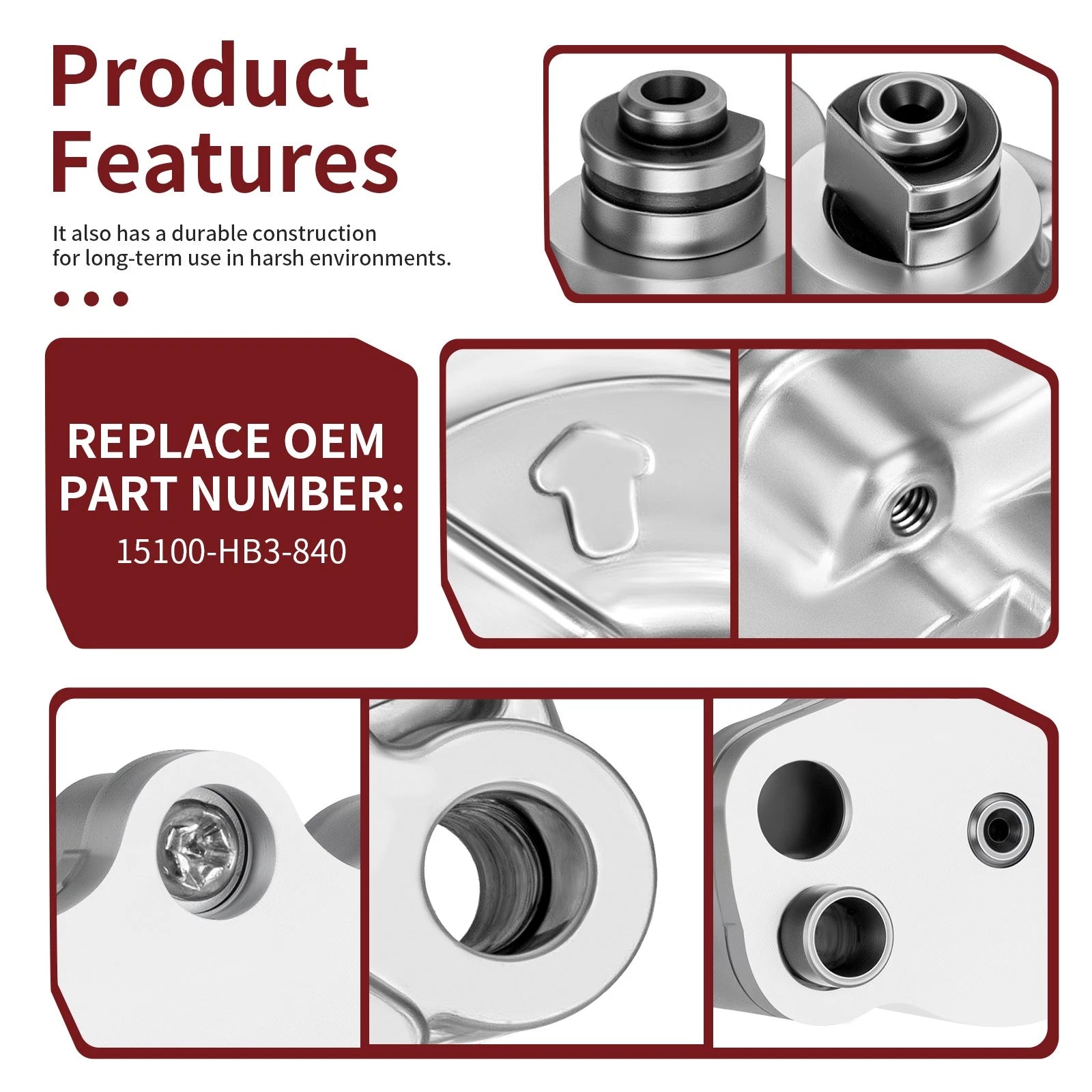 Oil Pump 15100-HB3-840 for Honda FourTrax TRX200 (1986–1989)