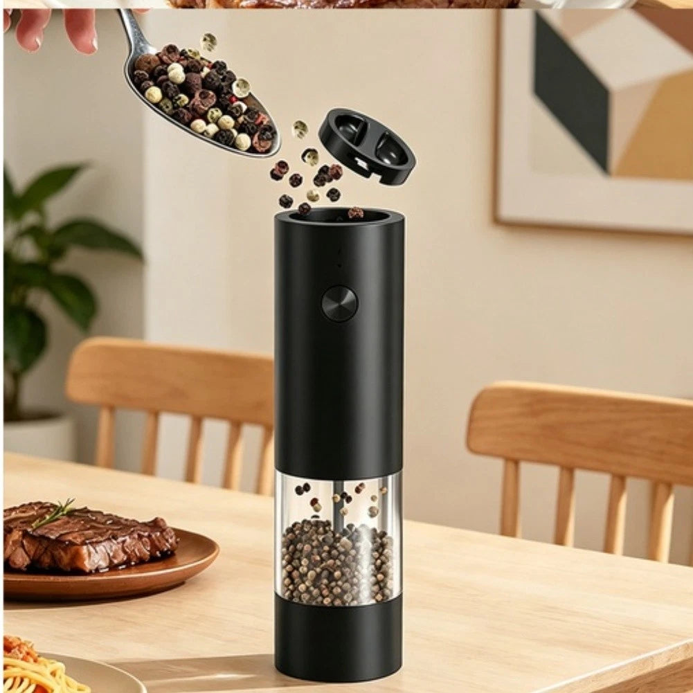 2X Electric Salt and Pepper Grinder Set with LED Light Base