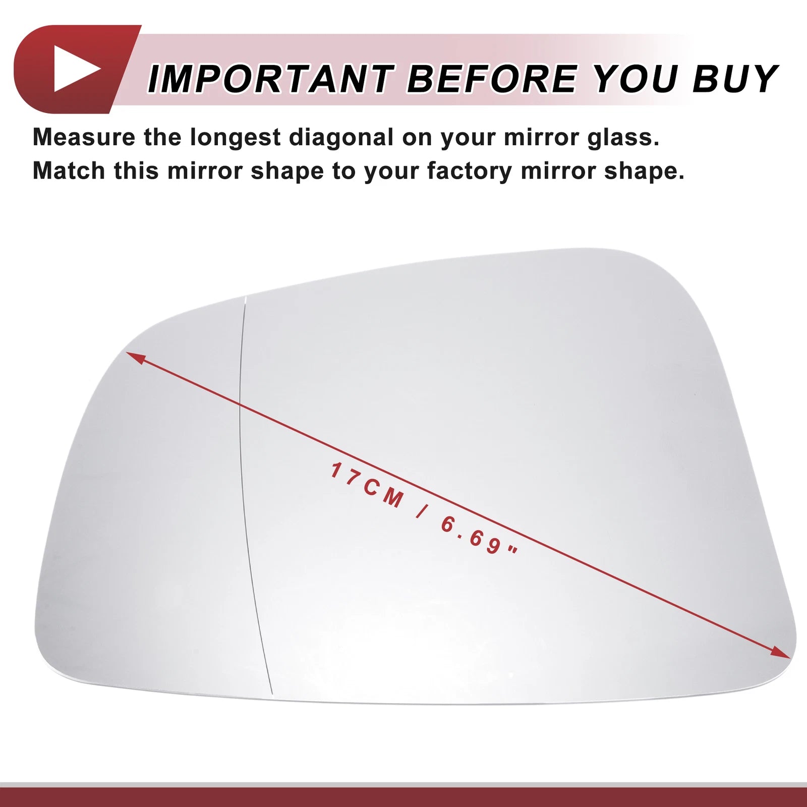 Heated Right Mirror Glass Replacement for BMW 5 6 7 Series (2016–2019)