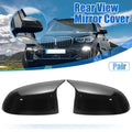 Rear View Mirror Cover Gloss Black Replacement for BMW X5 X4 X7 (2019–2021)