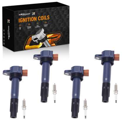 4X Ignition Coil & 4X Spark Plug for Suzuki Grand Vitara Kizashi (2009–2015)