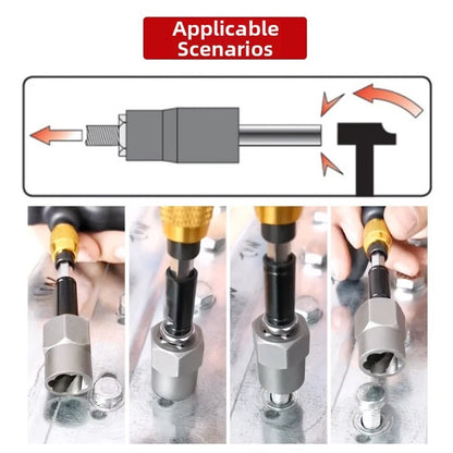 11-Pc Steel Damaged Bolt Extraction Tool Set for Mechanical Maintenance