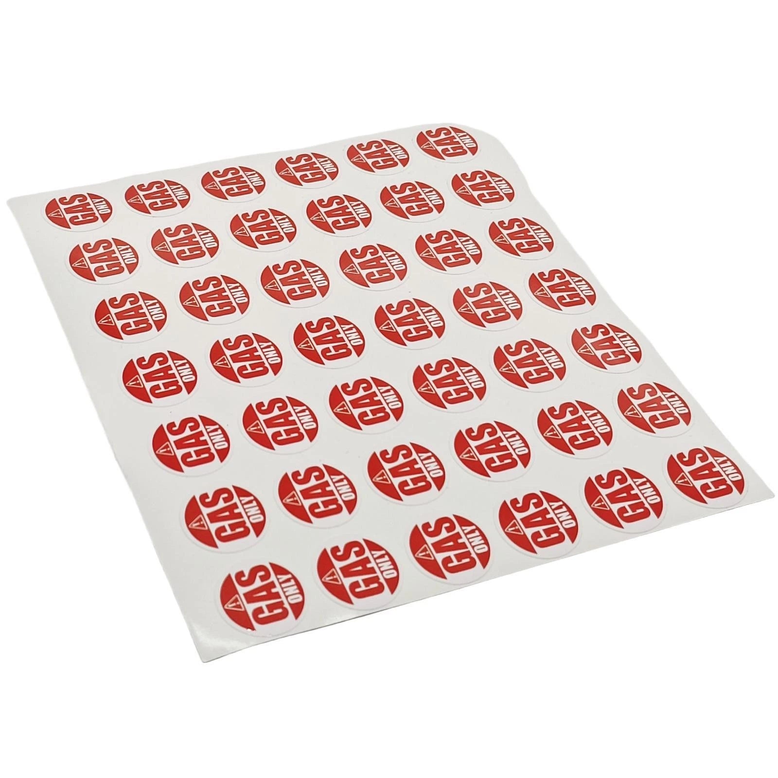 Gas Only Sticker for