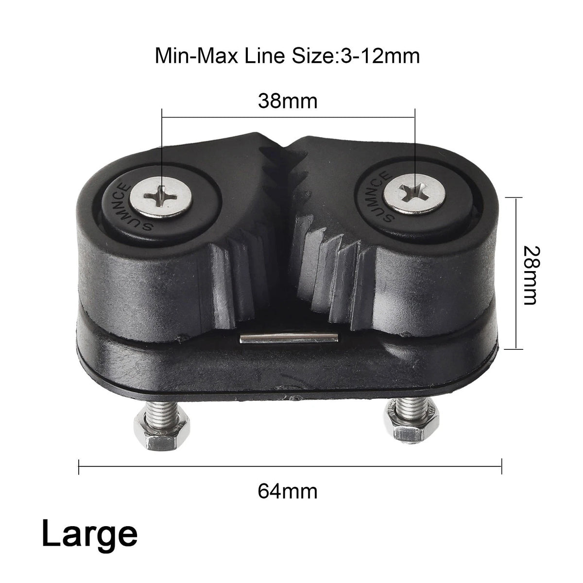 Nylon 2 Row Cam Cleat for Marine Use (Exceptional Wear Resistance)