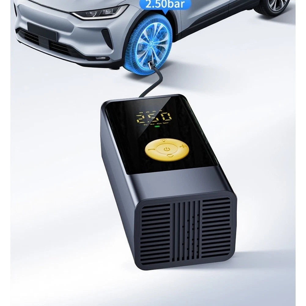 Wireless Portable Digital Tire Inflator with LED Light for Universal Use