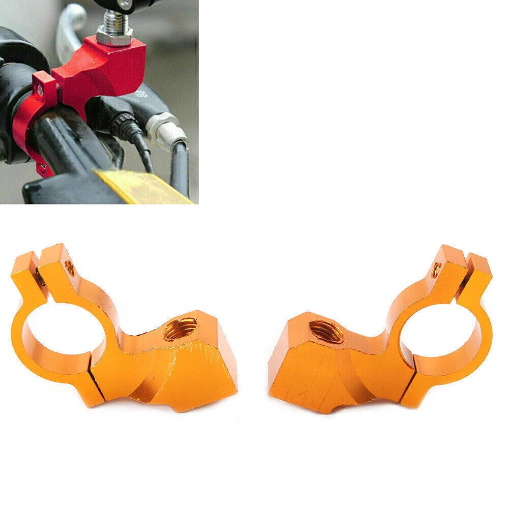 10mm 7/8" Thread Motorcycle Handlebar Rearview Mirror Mount Clamp Adapter