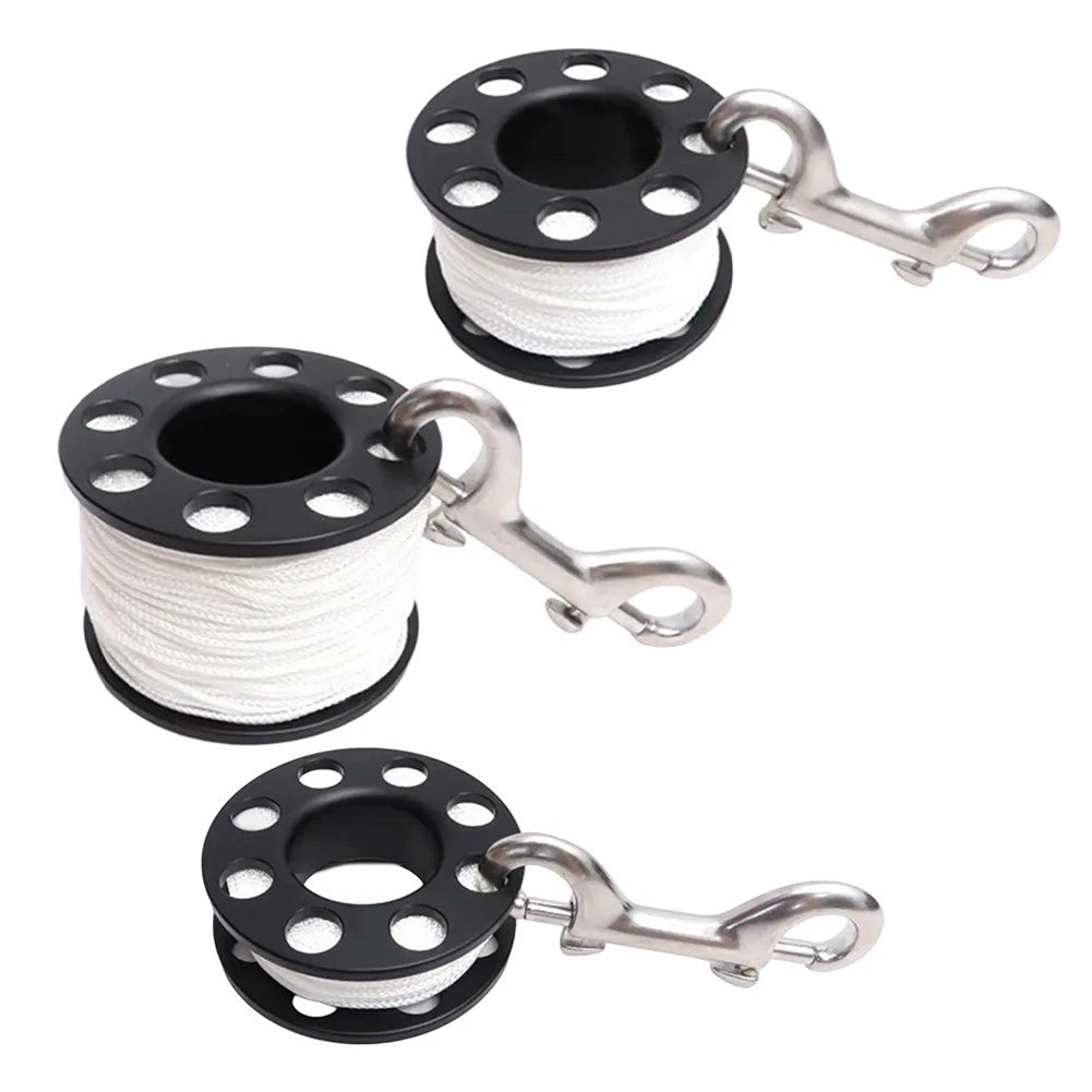 Scuba Diving Finger Spool Reel with Folding Mechanism for Convenient Storage