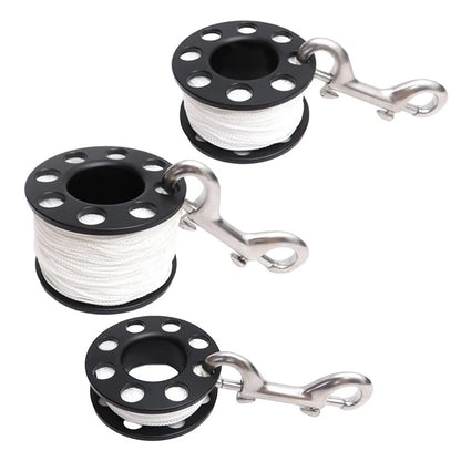 Scuba Diving Finger Spool Reel with Folding Mechanism for Convenient Storage