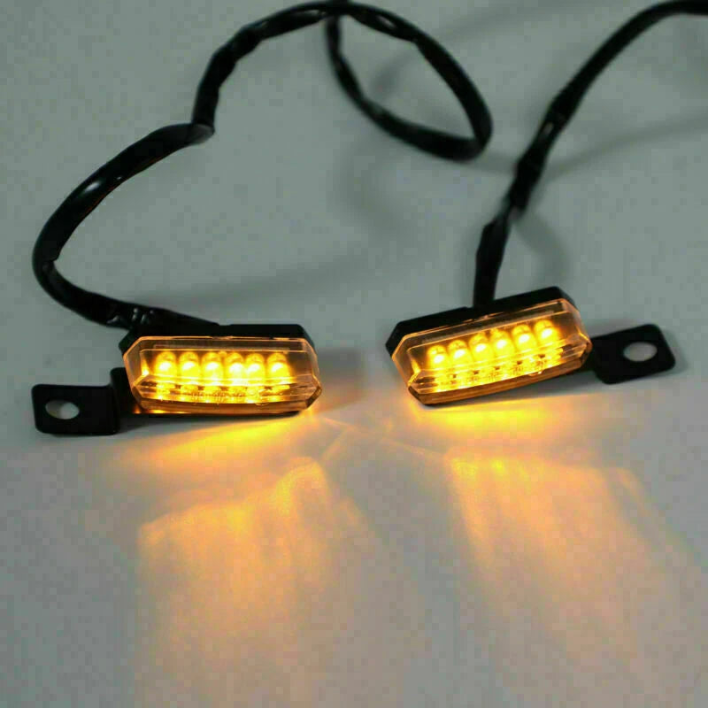 1 Pair LED Front Turn Signal Lamp for Universal Motorcycle (T9)