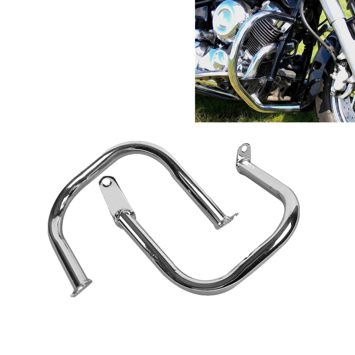 Chrome Engine Guard Freeway Crash Bar for Yamaha XVS650 V-Star (1998–2016)