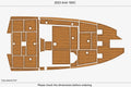 EVA Foam Faux Teak Deck Floor Mat for Avid 18XC (2023)
