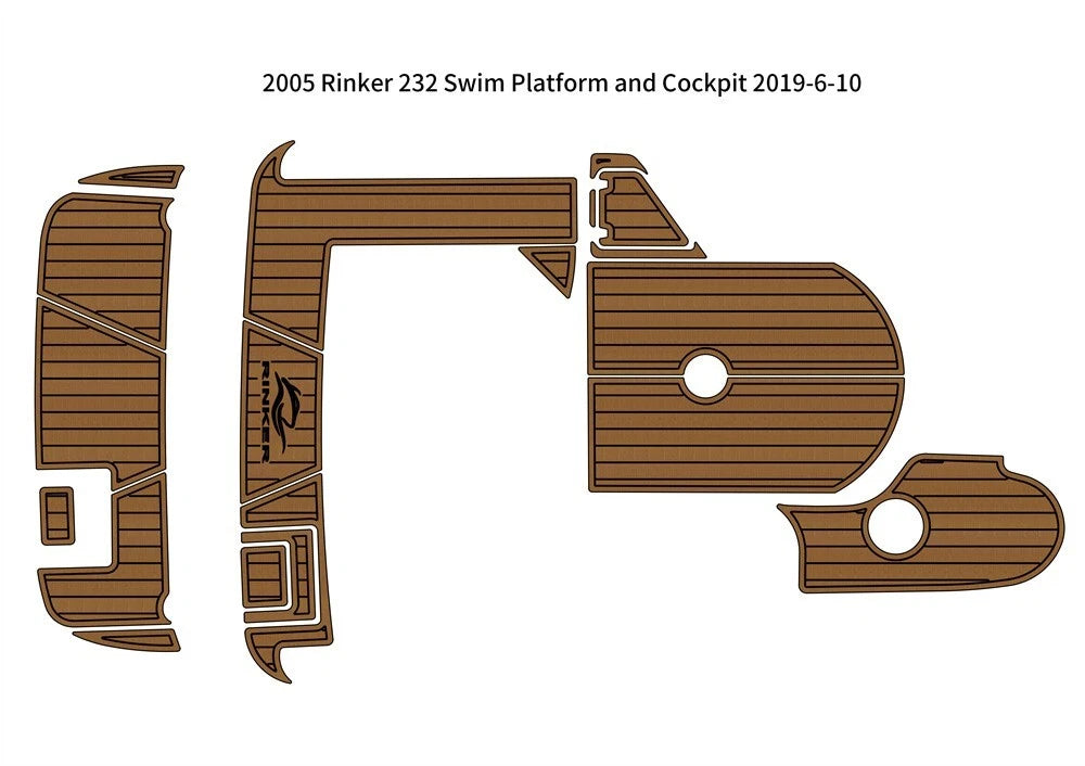 EVA Foam Faux Teak Deck Flooring for Rinker 232 (2005)