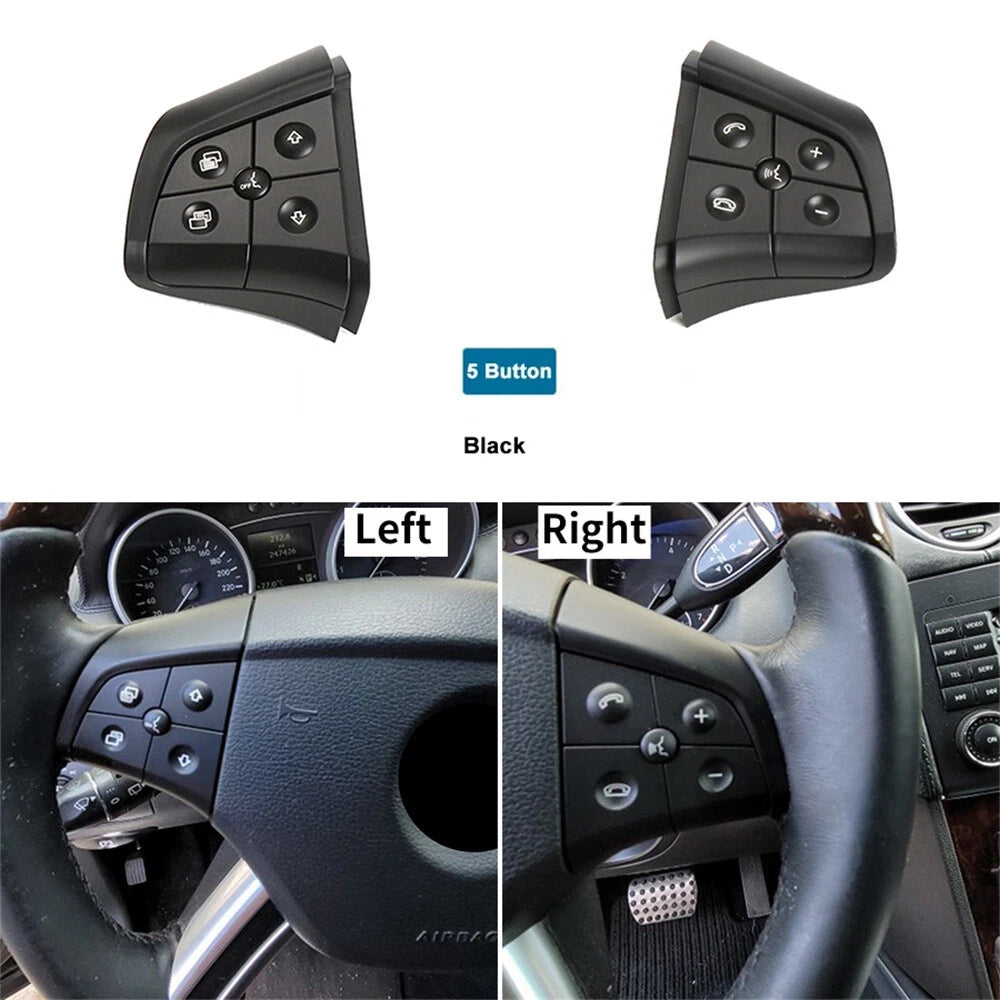 5-Button Steering Wheel Control Switch for Mercedes W164 ML GL W251 (2006–2009)