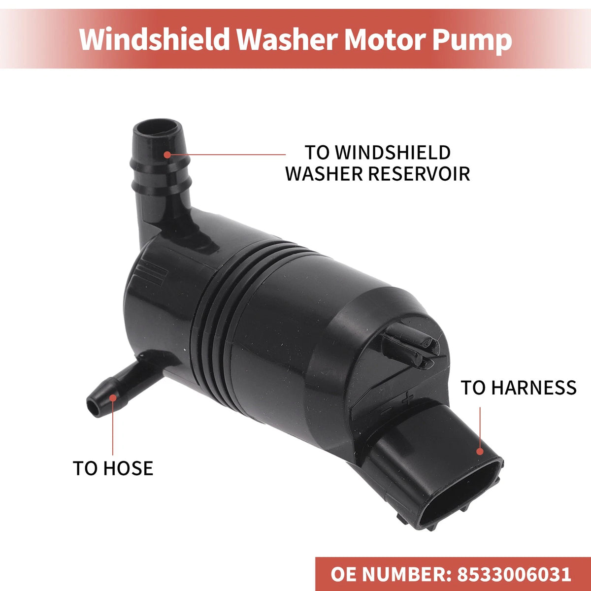 Windshield Washer Pump for Toyota Camry (1994–2006) No. 8533006031