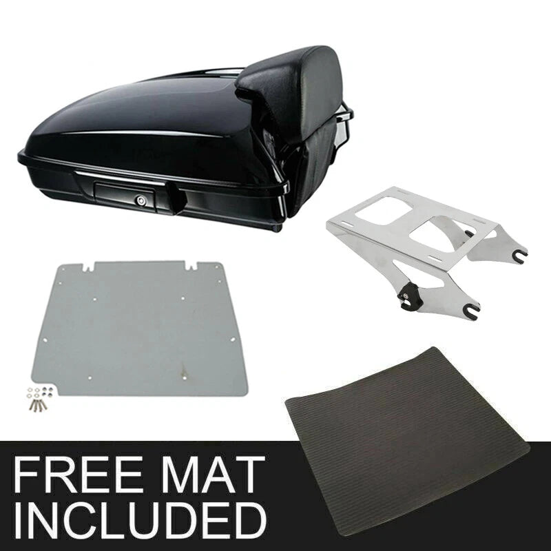 5.5" Razor Trunk Backrest & Mount Plate for Harley Touring Road Glide (2014–2026)
