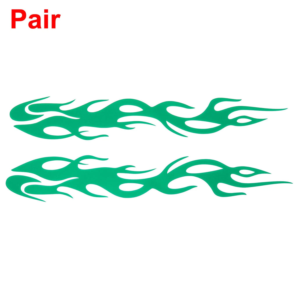 Reflective Bumper Decal for Universal Fit (2010–2023) - Green Flame Design