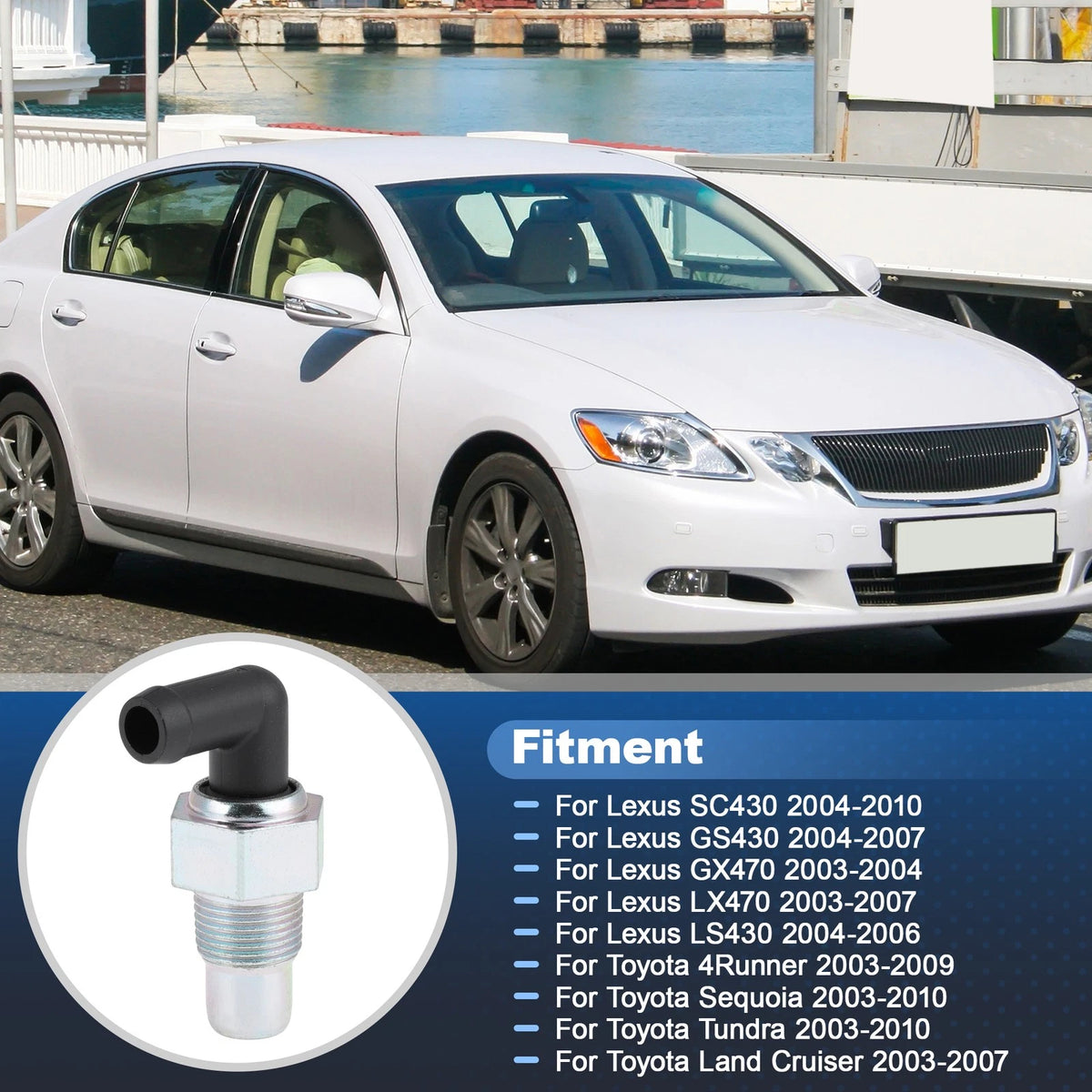 PCV Valve Replacement for Lexus SC430 GS430 GX470 Toyota 4Runner Sequoia Tundra (2001–2009)