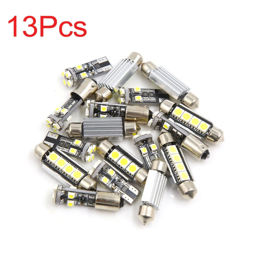 13PC Canbus White Dome LED Interior Kit for Audi S4 B8 (2009–2012)