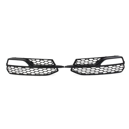 2X Front Bumper Fog Light Honeycomb Grille Cover for Audi A3 S3 (2013–2017)
