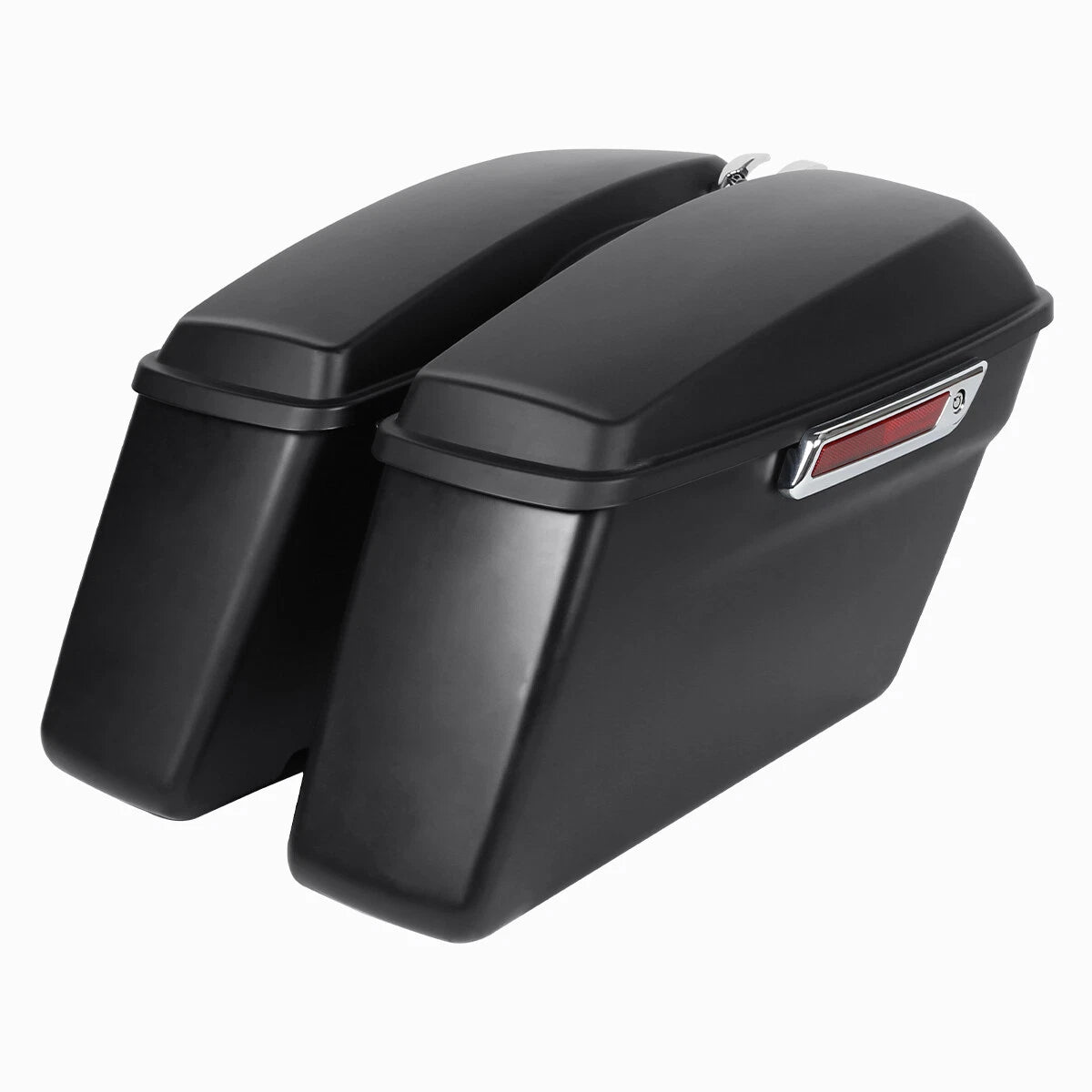 Matte Black Hard Saddle Bags for Harley Touring Street Road Glide (1993–2013)