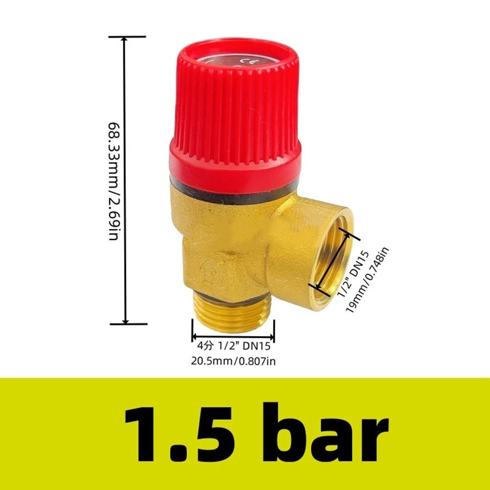 1.5 Bar Brass Relief Switch 1/2in DN15 for Hot Water Solar Systems
