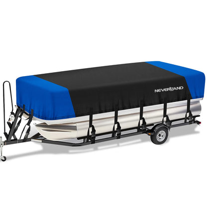Heavy Duty Waterproof Trailerable Boat Cover for V-Hull Runabout/Pontoon (1)