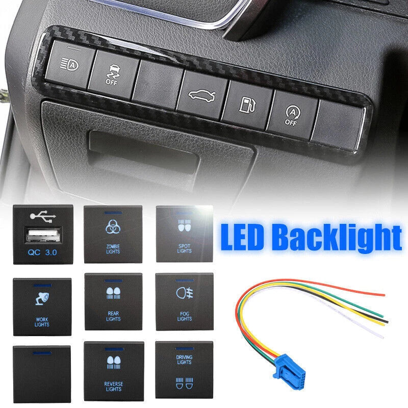 1x LED Push Button Switch for Toyota Camry RAV4 Corolla (2010–2023)
