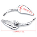 Chrome Raindrop Side Mirrors for Harley Wide Glide, Switchback, CVO, Street Glide (T)