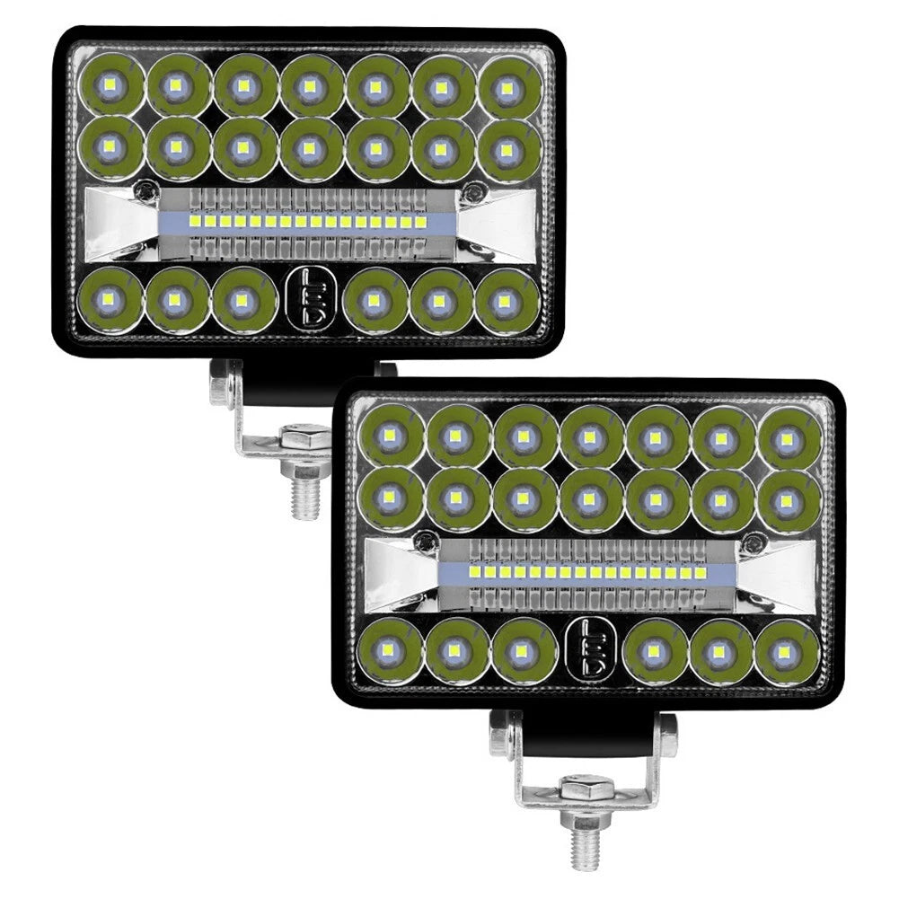3X5" Rectangular LED Headlights for Universal Fit