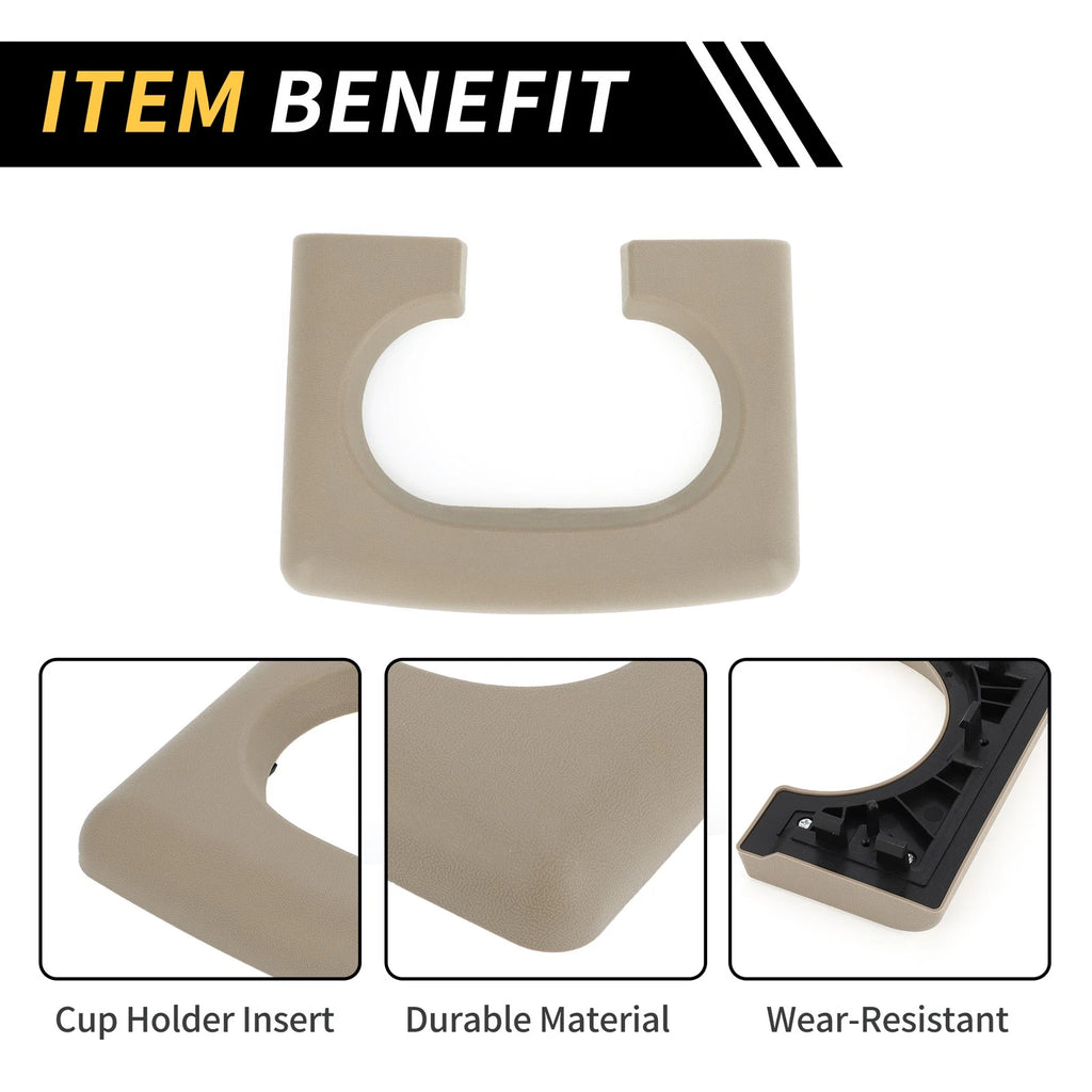 Center Console Cup Holder Pad for Ford F-150 (2004–2014) Brown