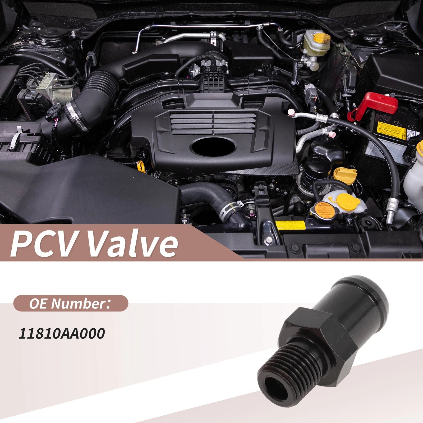 PCV Valve Replacement for Subaru Outback 1990–2001 Metal Black