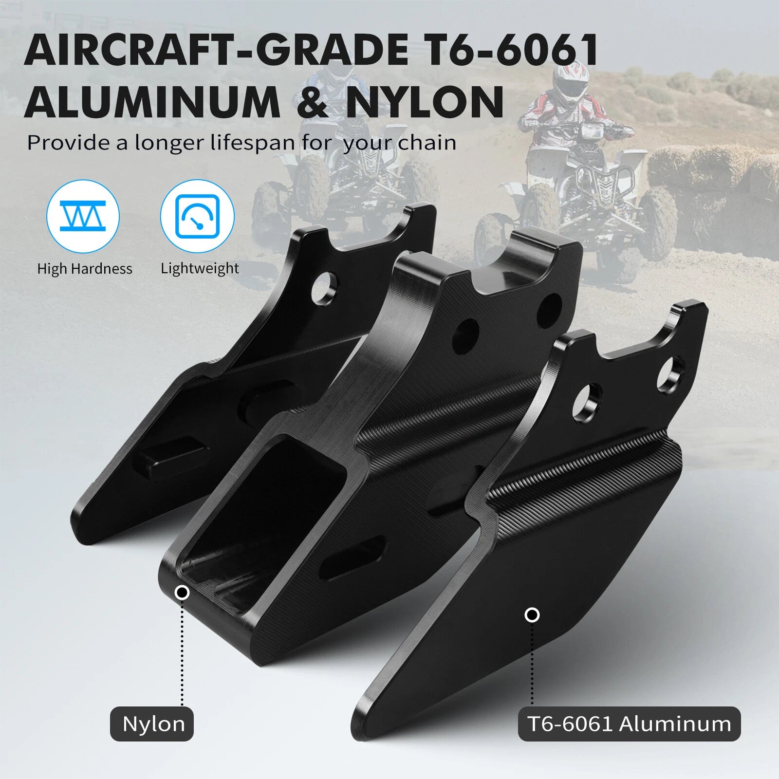 Aluminum Chain Support Roller Guide Kit for Yamaha Blaster (2000–2006)